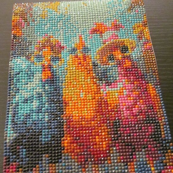 Three Crazy Chickens Finish Diamond Art #21412025 - Picture 1 of 2